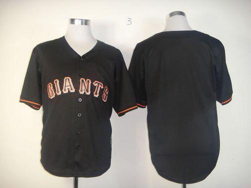 Giants Blank Black Fashion Stitched MLB Jersey - Click Image to Close